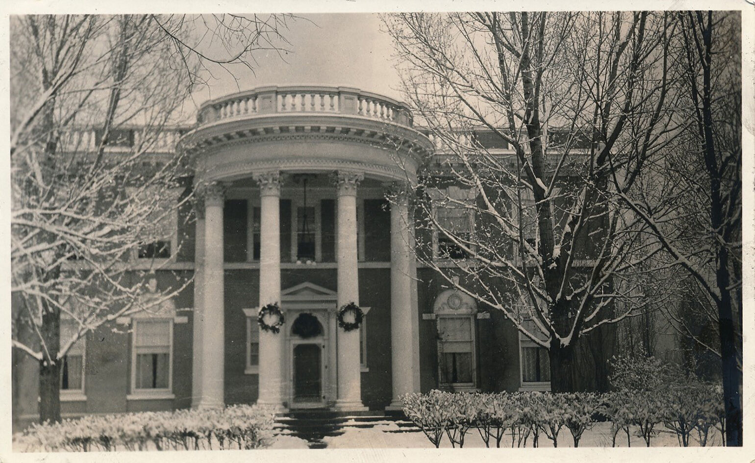 Greek revival facade second governor's mansion
